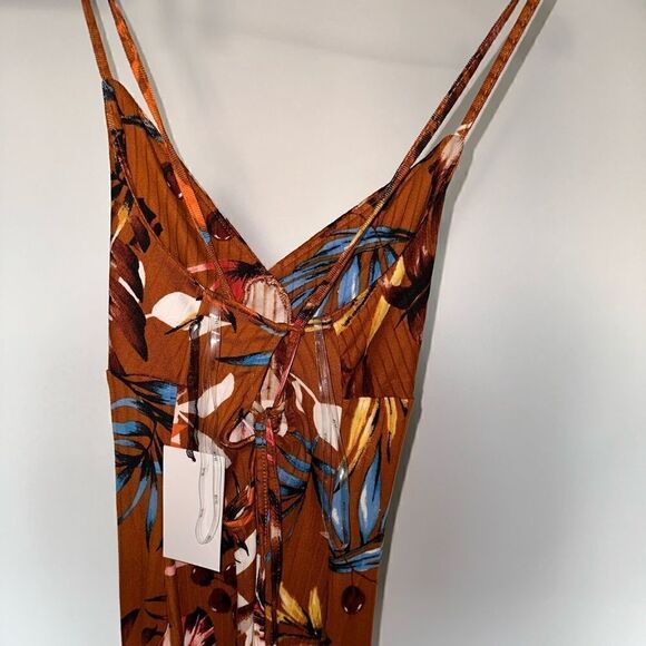 Brown floral maxi dress - Picture 6 of 11